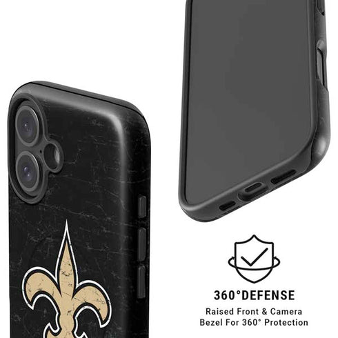 NFL New Orleans Saints Distressed iPhone 16 Plus Magsafe Impact Case